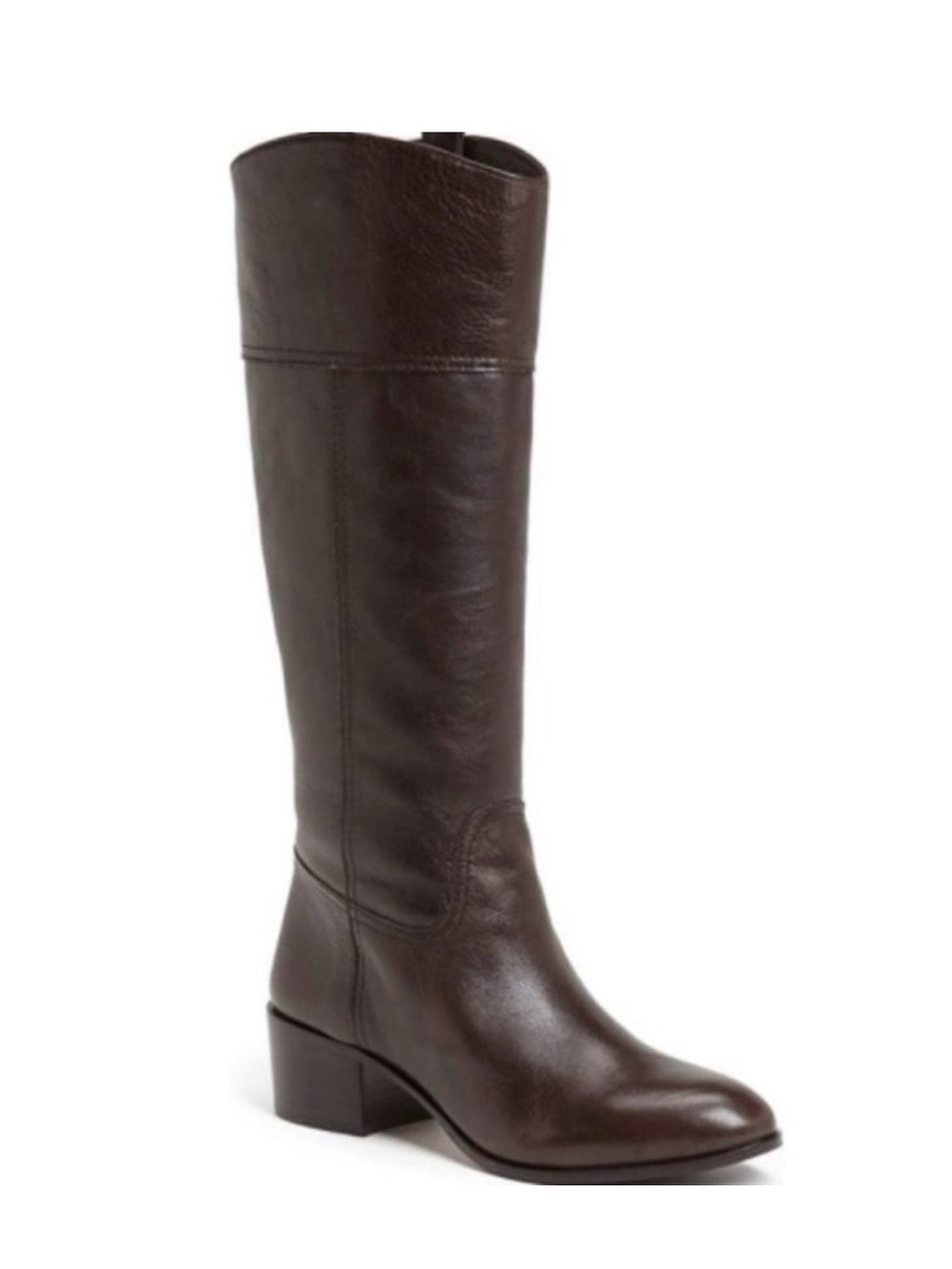 Louise Et Cie Verrah Tall Brown Leather Equestrian Boots Dark Mushroom